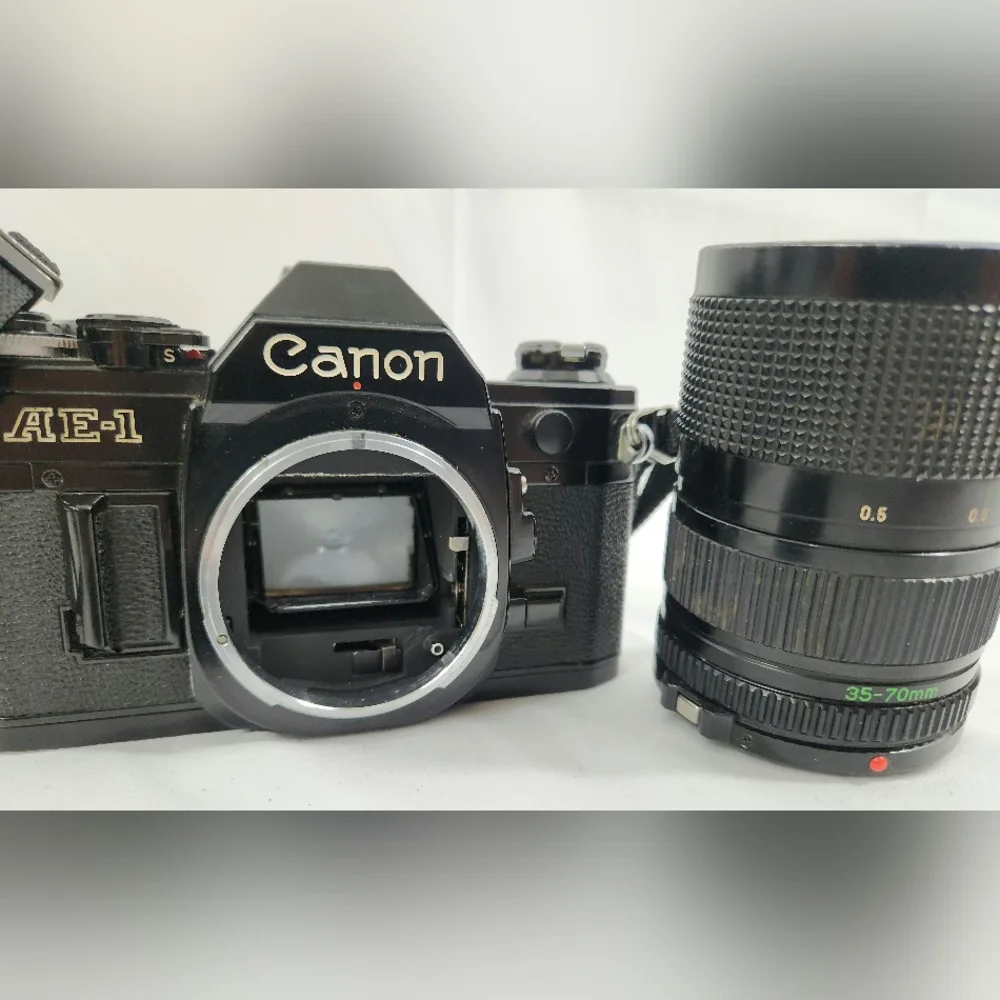 Black Canon AE-1 AE1 + 70mm Lens Manual Focus Kit - Rare Beauty - Very Nice!